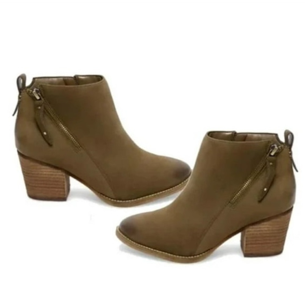 Aqua College Nancy Nubuck Waterproof Heeled Ankle Boots Booties Sz 11